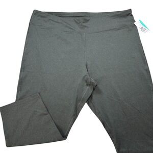 JMS Hanes Active Women's Plus Size 3X Dark Gray NWT High-Rise Capri Leggings